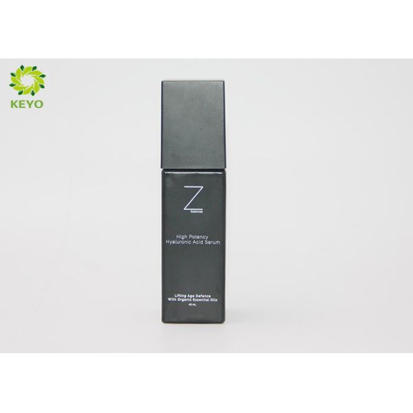 Matte Black Glass Essential Oil Packaging Bottles Square Shape Capacity 40ml