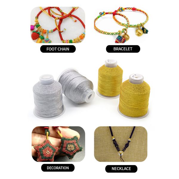 100% Polyester M Type Metallic Thread for MERCERIZED High Tensile Strength Embroidery