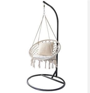 Stain Resistant Hammock Swing Chair Machine Washable Hammock Chair With Tassels