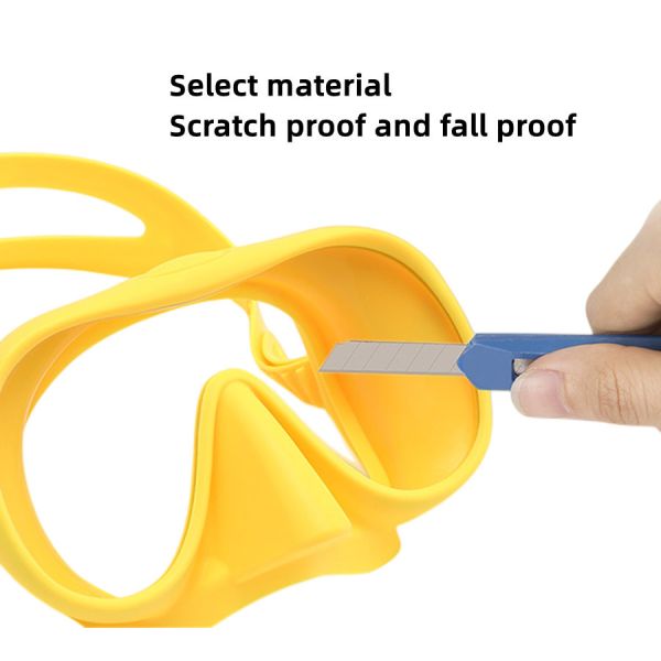 Anti Scratch Leakproof Scuba Diving Mask Multicolor Liquid Silica Gel Material