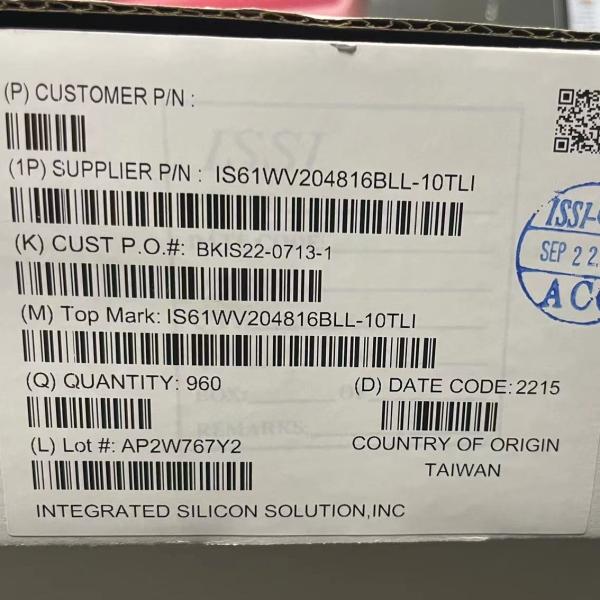 Quality 32mbit 48TSOP EEPROM Memory IS61WV204816BLL 10TLI IC SRAM PARALLEL for sale