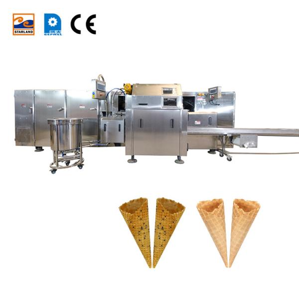 Quality 1.1KW Sugar Cone Production Line  Ice Cream Waffle Cones Baking Making Machine for sale