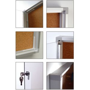 Square Landscape Silver 35mm Lockable Poster Case