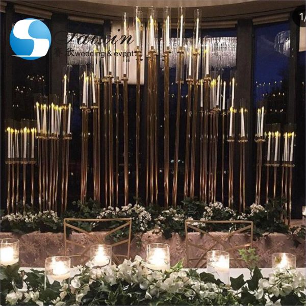 wholesale floor standing metal candle holders for event decor
