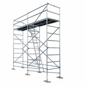 China Cuplock Aluminium Mobile Scaffold  H Frame Ladder Scaffolding System on sale