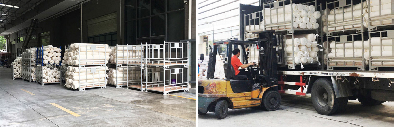 Pallet Stacking Rack For fabric roll storage
