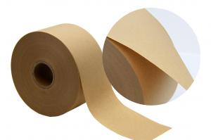 China Non Reinforced Brown Kraft Paper Tape Eco Friendly Wet Water Activated Gummed Paper Tape on sale