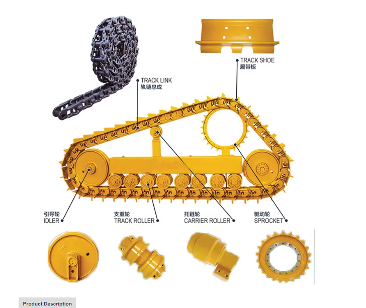 Excavator Track Chain for Komatsu PC200-8 / Part No. 20Y-32-00013 – High-Durability Undercarriage Chain