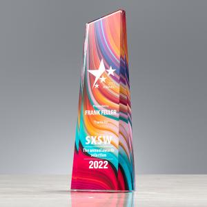 Buy cheap Creative Acrylic Award with UV Printing , Lucite Plaque for Company Employees' Annual Conference and Honorary Titles product