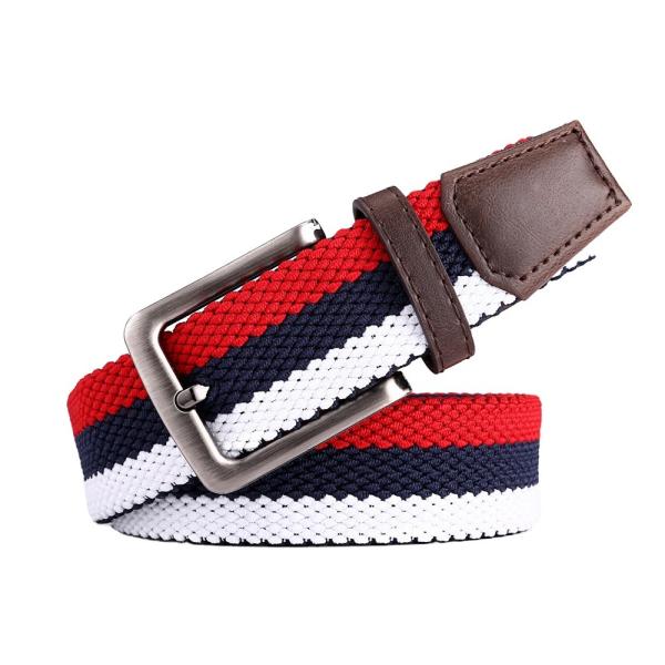 Quality Men Rubber Stretch Elastic Belt 2.5cm Width Colorful Woven Belt for sale