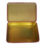Custom Rectangular Tin Boxes for Cookie CYMK Printed Metal Cookie Tins Hinged