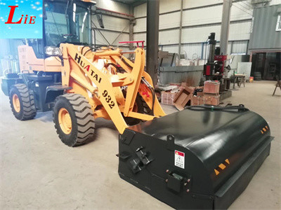 Chinese mini front wheel loader with snow sweeper attachments loader broom
