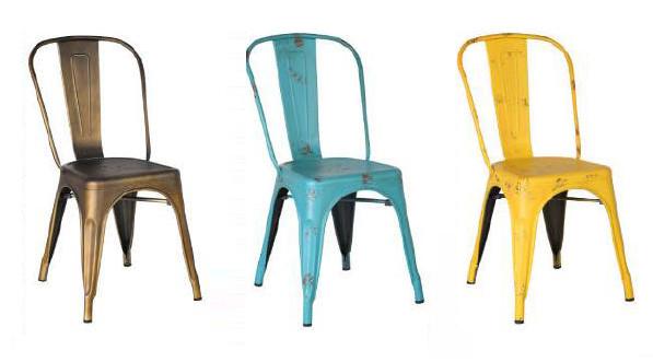 Quality Unique Dining Room Metal Tolix Dining Chairs Stackable Packing for sale