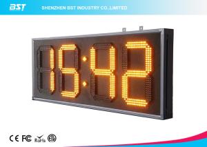 China Yellow 10 Led Clock Display Digital Clock Timer For Sport Stadium on sale