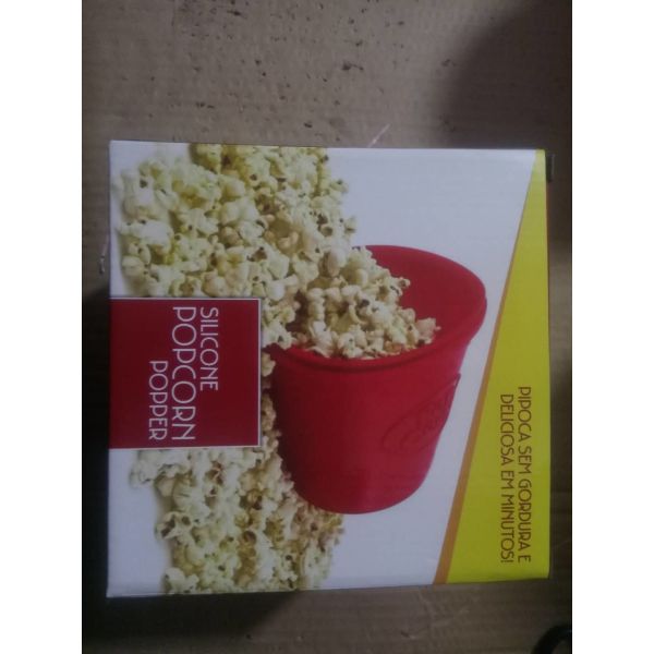 FDA Glass Microwave Popcorn Maker , Red Micro Popcorn Popper 16 * 16 * 16