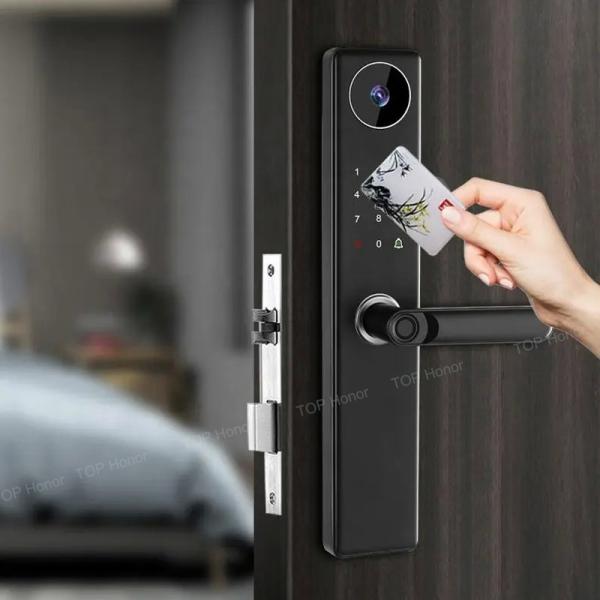 Quality TH-698BL Front Door Digital Lock with LCD Monitor for sale