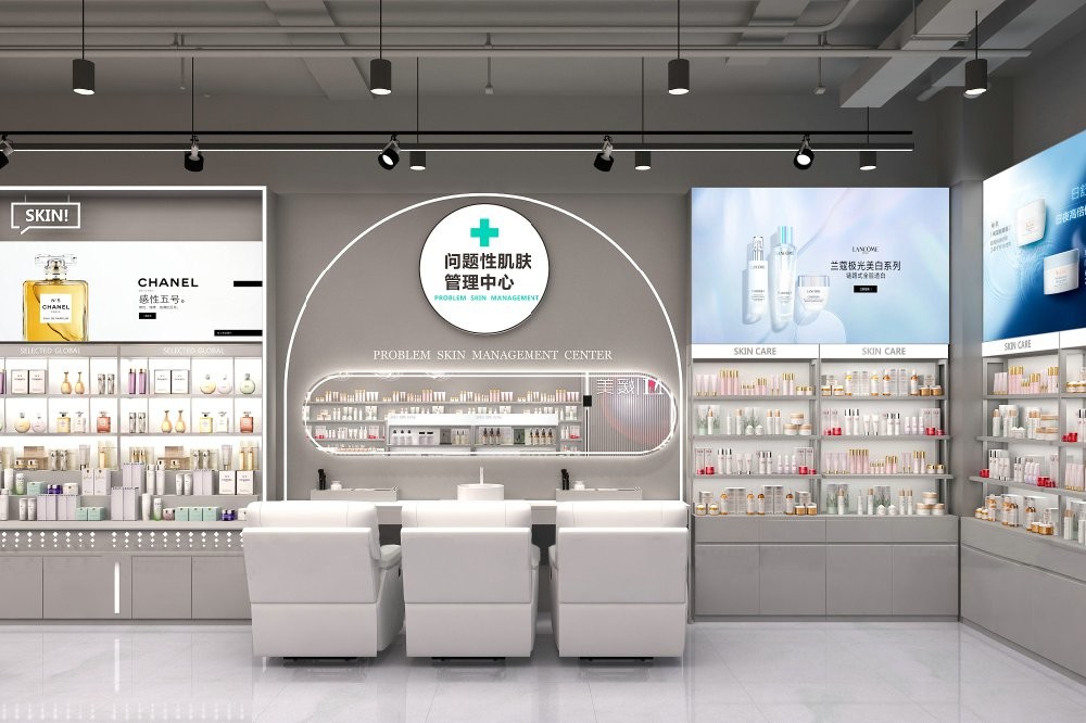 GDR01-BZ-01 Retail Display Column with Iron Structure and Hook System for Modern Retail Stores