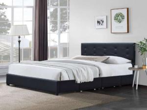 Buy cheap Modern PU Leather Storage Bed Frame With Hiddenable Slide Drawers product