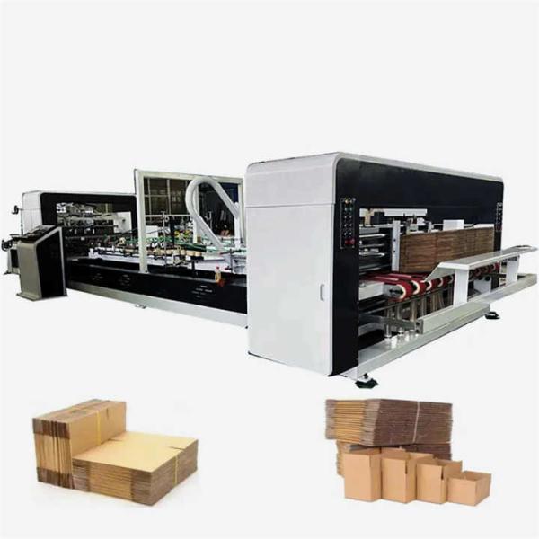 Quality Servo Motor Folding Carton Gluer Automatic Mini Stapler Stiching for sale