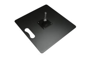 China Black Powder Coated portable flag pole base Enhanced Aluminium / Fiberglass , 50 x 50 cm on sale