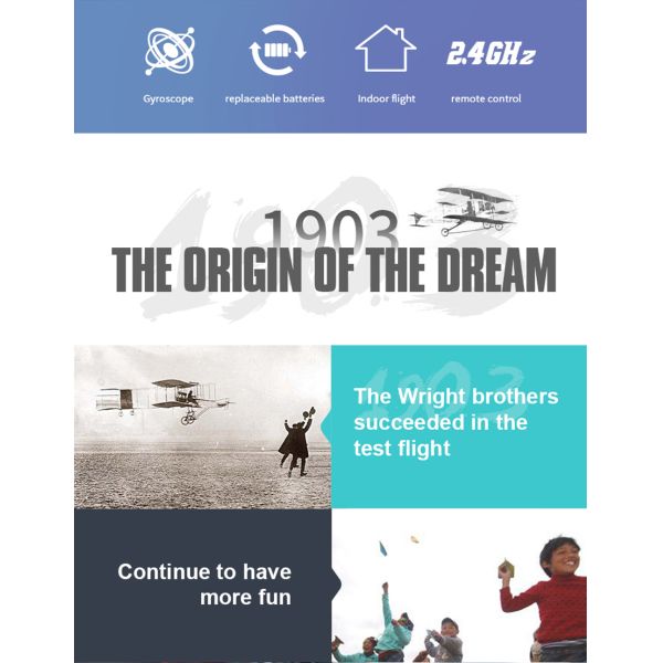 Indoor Mini Glider Foam Remote Control RC Airplane 3.7V Battery Powered