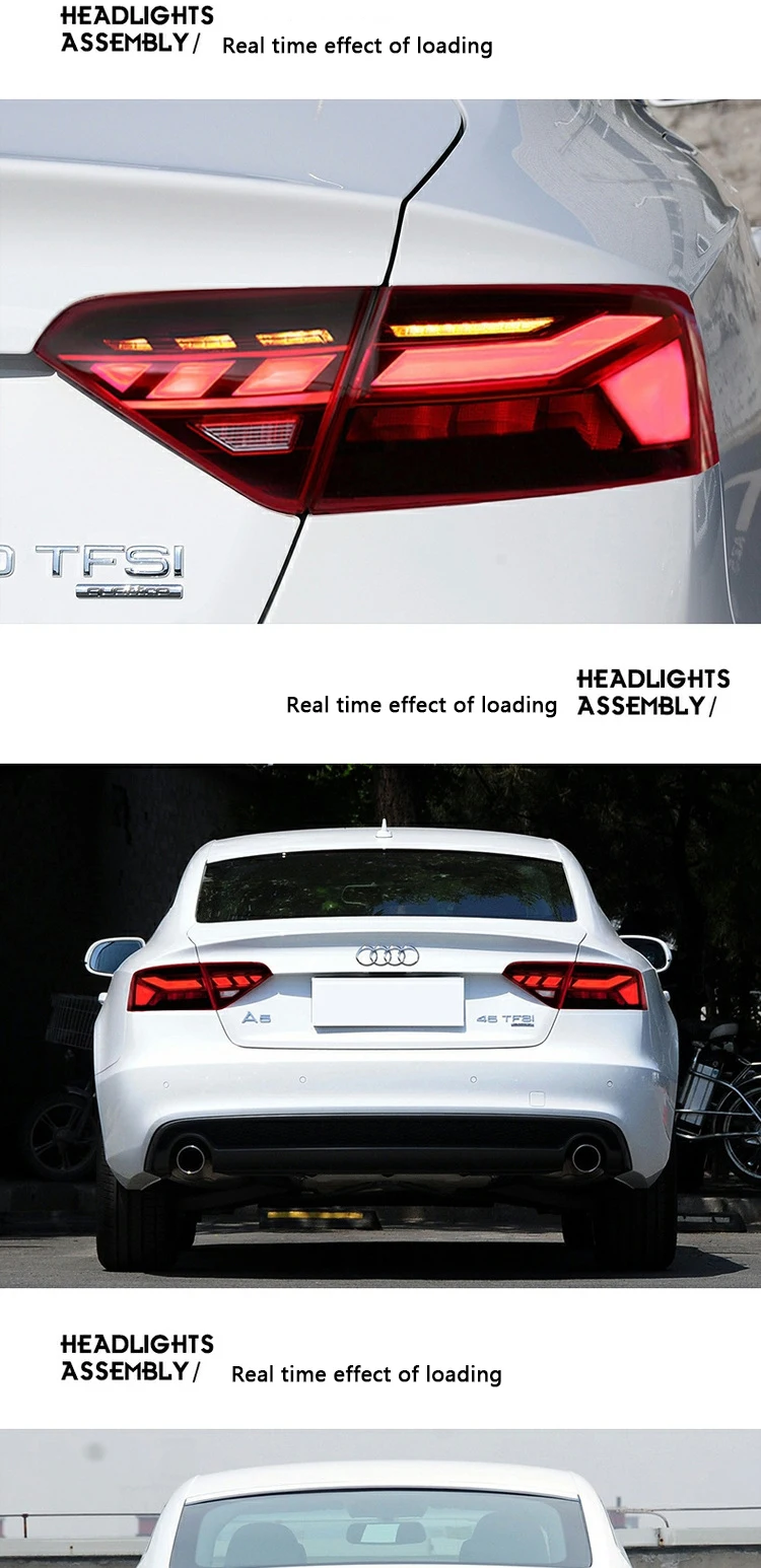 Tail Lamp Assembly For Audi A5 08-16 S5 Dynamic Led Running Light Running Water Tail Light Brake