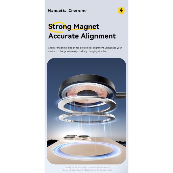 ESSAGER ES-WC18 15W Fast Wireless Charger for Best Phone Stand Charging PD Function and Fast Charging