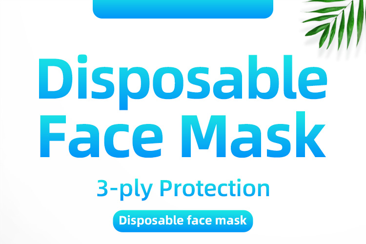 High Protective 3 layer non-woven fabrics ear loop disposable protective face mask