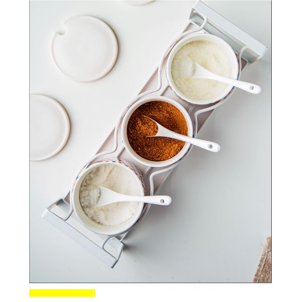 Modern Design Style Stoneware Ceramic Seasoning Jar Set With Sustainable Bohemia Spice Jars