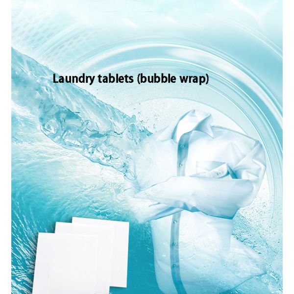 Decontamination Laundry Detergent Sheets Bubble Paper Cleaning And Antibacterial Enhanced