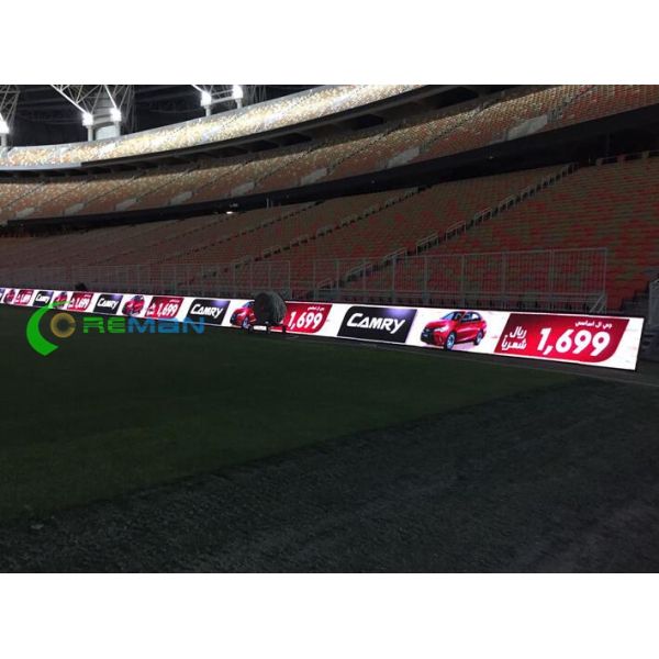 Sports SMD P8 Stadium Perimeter LED Display 7500CD Brightness High Resolution