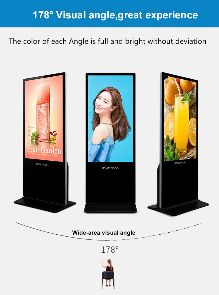 43 Inch Wifi Touch Screen Kiosk Advertising Display Player Digital Signage