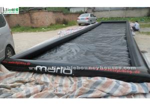 China Water Sports Long Large Inflatable Pool with 0.9mm PVC Tarpaulin , Black on sale