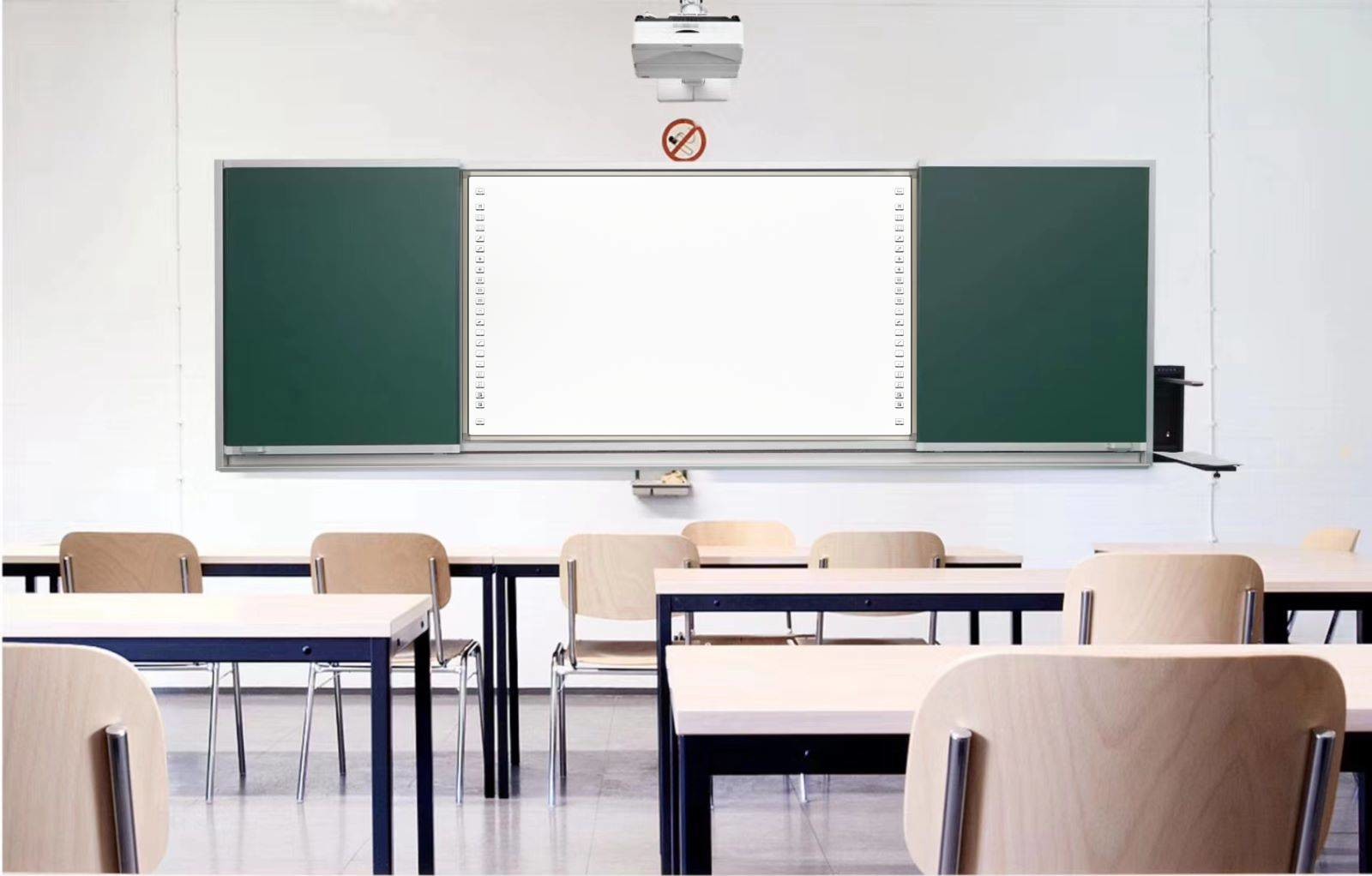Interactive Projector Board Customized Size 82 To 120 Inch Finger Touch Smart Board PC USB Connected Whiteboard