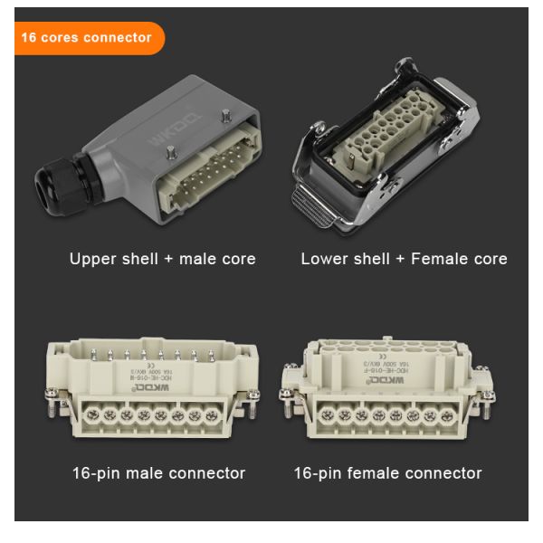Anti Rust WHE16C Waterproof Electrical Connectors AWG 14