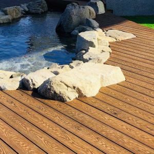 Buy cheap Patios 3D Composite Decking Commercial WPC Hollow Decking Profile product