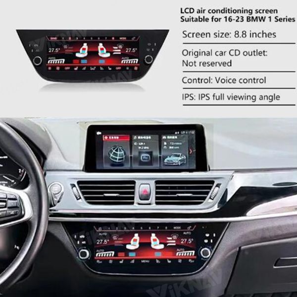 Viknav Car Climate Control For BMW 1 Series 2016-2023 AC Panel Air Conditioning Screen LCD Digital Display