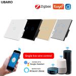 1Gang Smart Tuya Zigbee Switch Type 86 Black EU/UK Standard App Remote Control
