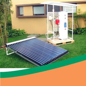 Portable Outdoor Heat Pipe Solar Water Heater With Electric Backup