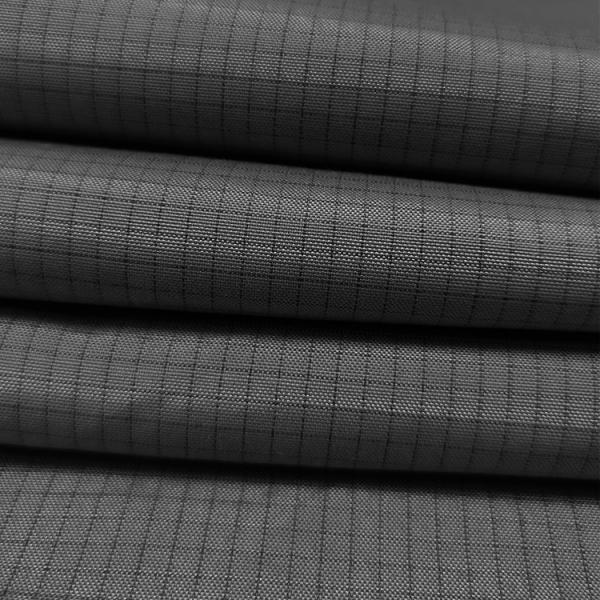 Quality 0.5 Grid 75D*75D Anti Static ESD Fabrics Polyester Non Static Fabric for sale