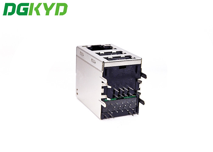 DGKYD711Q170AE5W2D057 Integrated Tab Up Double USB 2.0 RJ45 Network Connector For PCMCIA Net Card