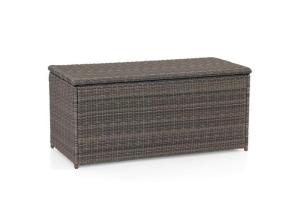China Aluminum Frame Garden Wicker Cushion Storage Box High Density Weaving on sale