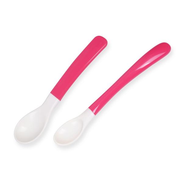 Quality PP TPE Soft Baby 110℃ Color Changing Plastic Spoons for sale