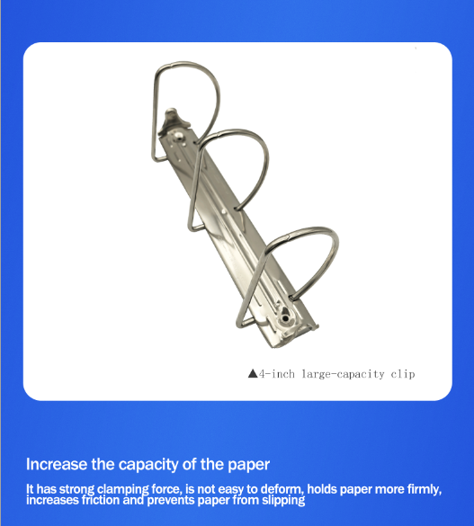 Slant D shape 3 Rings Binder clip 1.5 inch Silver A4 Ring Binder Mechanism for Metal accessories for folders STD280-3-38/20