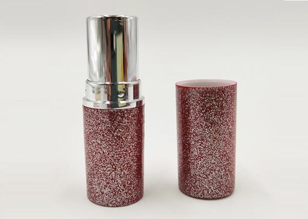 Quality Shiny Red Color High End Custom Lipstick Tubes 5g Capacity For Beautiful Girls for sale
