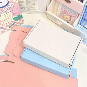 Macaron Colorful Customized Corrugated Kraft Paper Gift Display Boxes Anti Stress Express Cartons