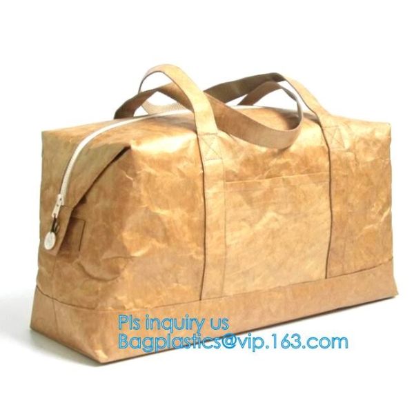 Fashion bag washable paper tote bag, standard size tote bag,washable kraft paper tote bag, washable kraft paper handbag