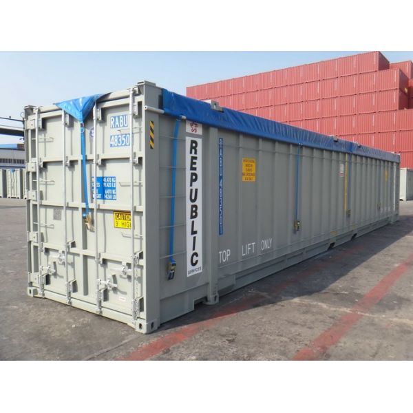 Durable Side Loading Shipping Containers , Open Shipping Container for Waste Material