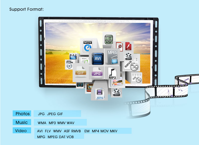 Open Frame Led Advertising Screen HD 1280X720P Video Resolution With Push Button