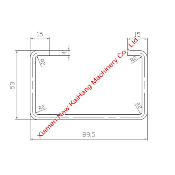 Heavy Gauge Purlin Roll Forming Machine 2mm-4mm Thickness With Flying Cut